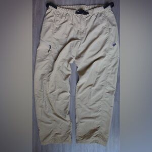 Patagonia Gi III Pants belted quick dry pants men's XL/36 beige solid hiking